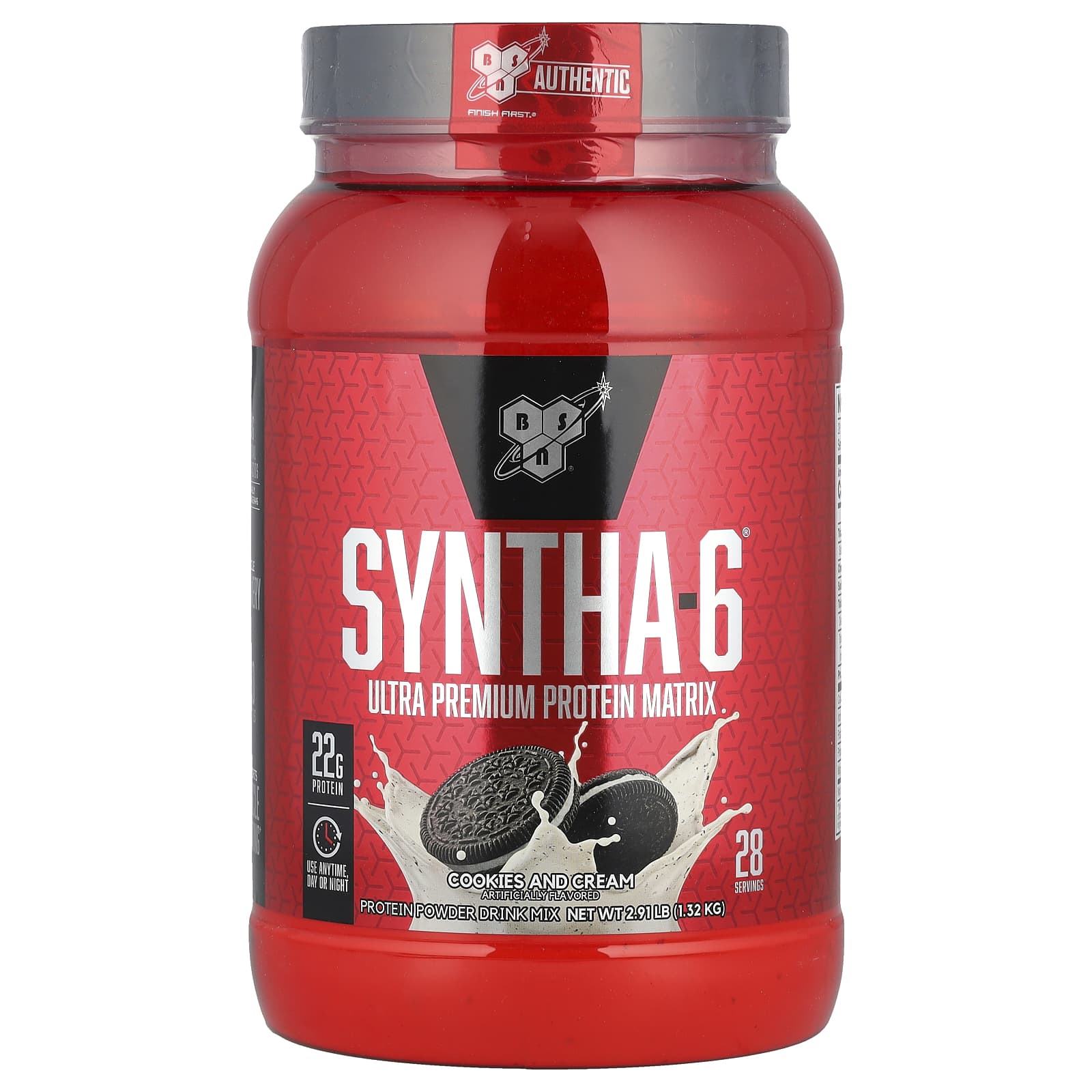 Протеиновый порошок BSN Syntha-6® Ultra Premium Protein Matrix Cookies & Cream, 1.32 кг, крем