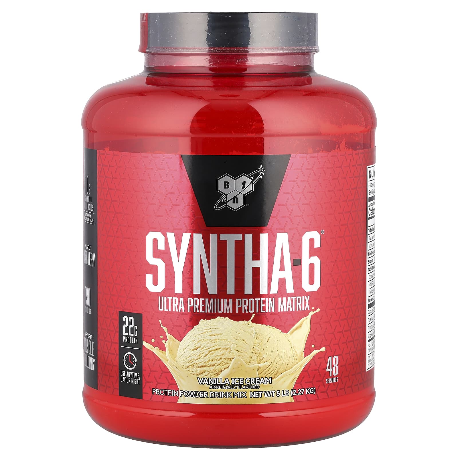 Протеиновый порошок BSN Syntha-6® Ultra Premium Protein Matrix Vanilla Ice Cream, 2.27 кг, крем