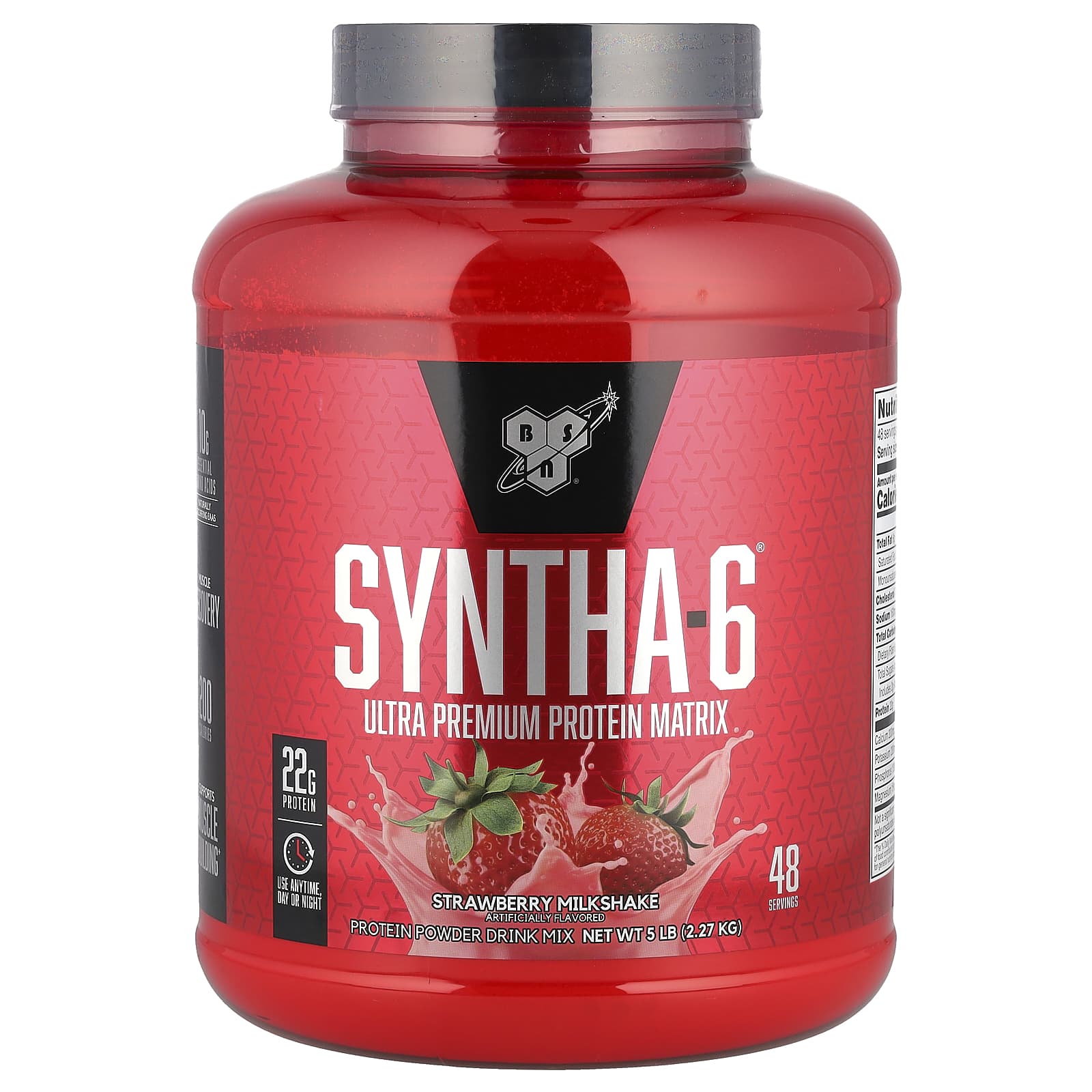 Протеиновый порошок BSN Syntha-6® Ultra Premium Protein Matrix Strawberry Milkshake, 2.27 кг