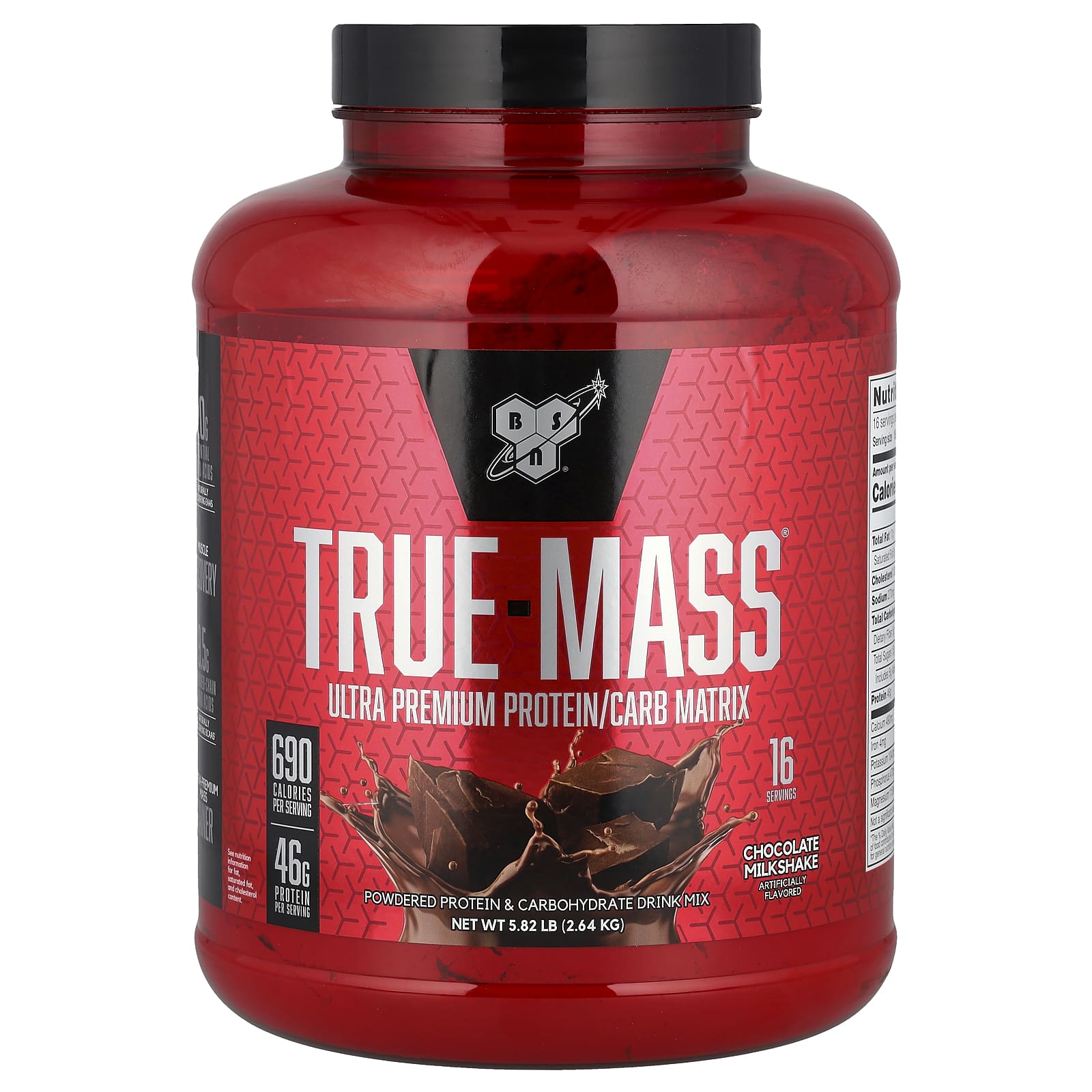 Шоколад BSN True-Mass® Ultra Premium Protein/Carb Matrix Milkshake, 2.64 кг