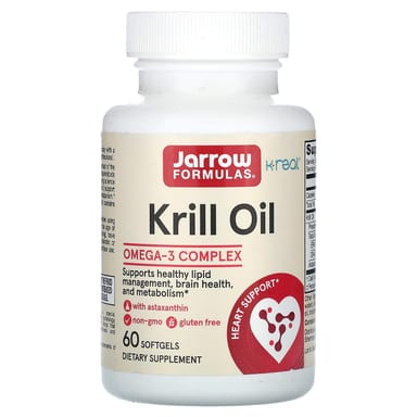 Масло криля Jarrow Formulas, 60 мягких капсул