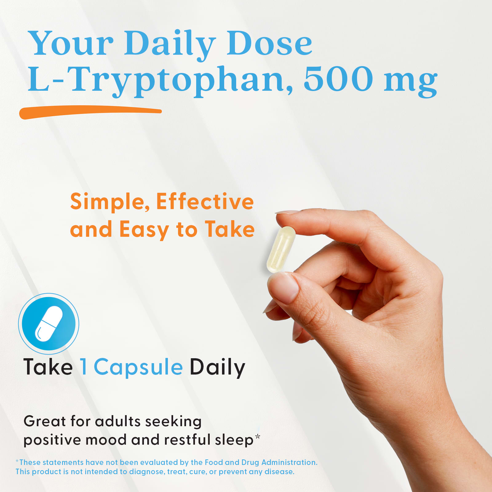 L-триптофан Doctor's Best L-Tryptophan, 500 мг, 90 растительных капсул — фото 7