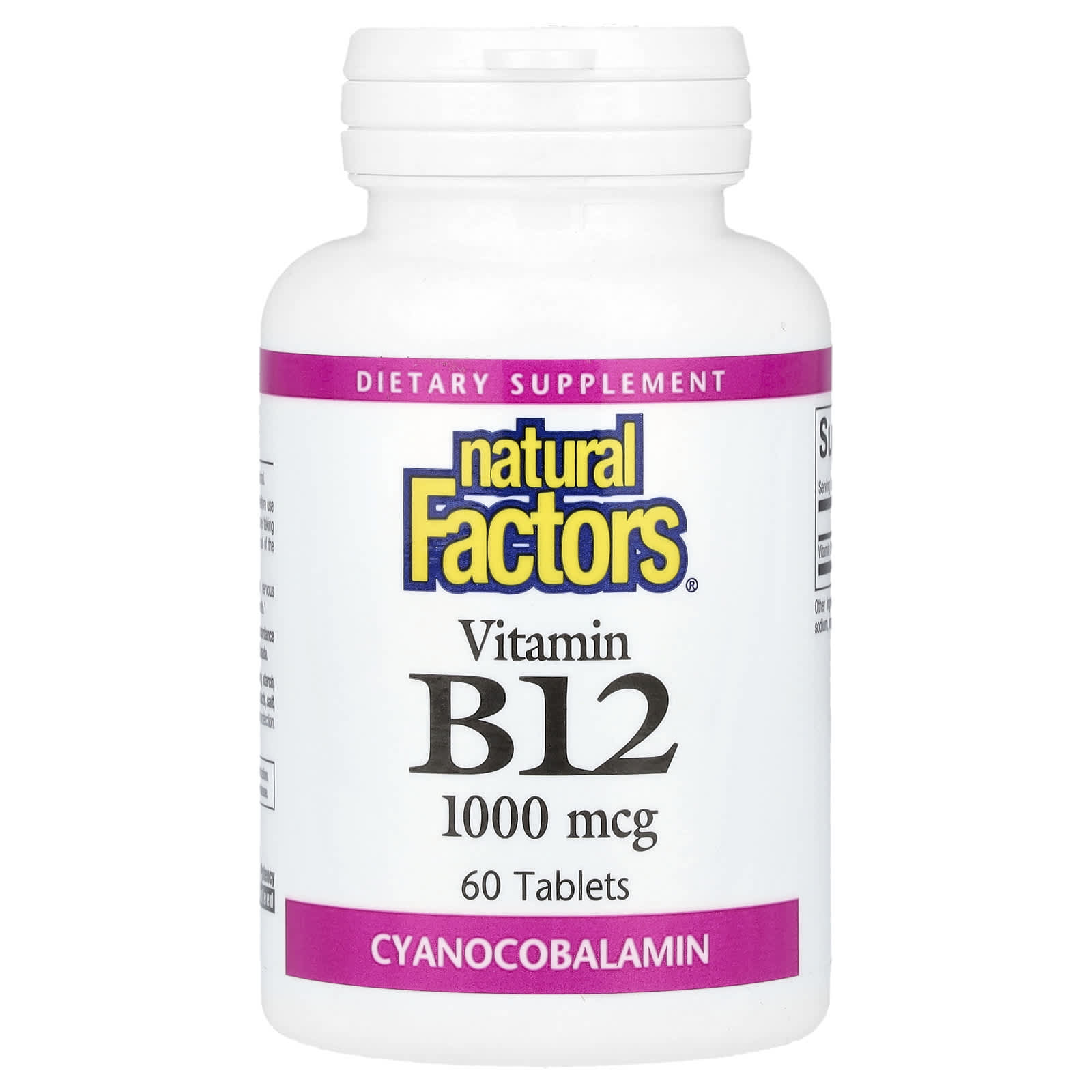 Витамин B12 Natural Factors, 1000 мкг, 60 таблеток