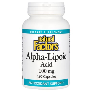 Альфа-липоевая кислота Natural Factors Alpha-Lipoic Acid, 100 мг, 120 капсул