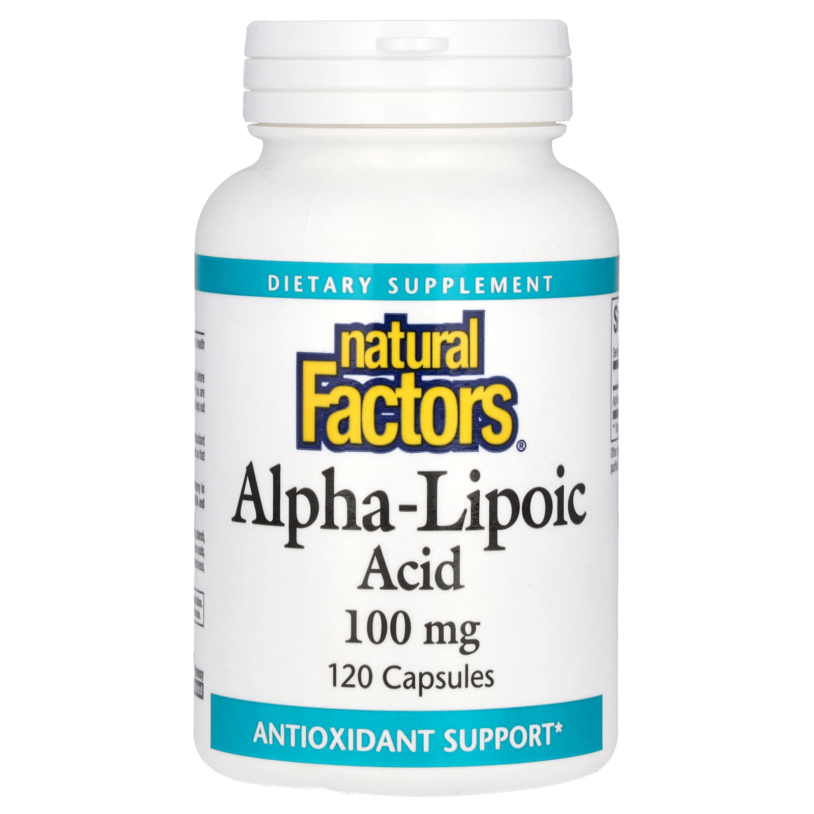 Альфа-липоевая кислота Natural Factors Alpha-Lipoic Acid, 100 мг, 120 капсул
