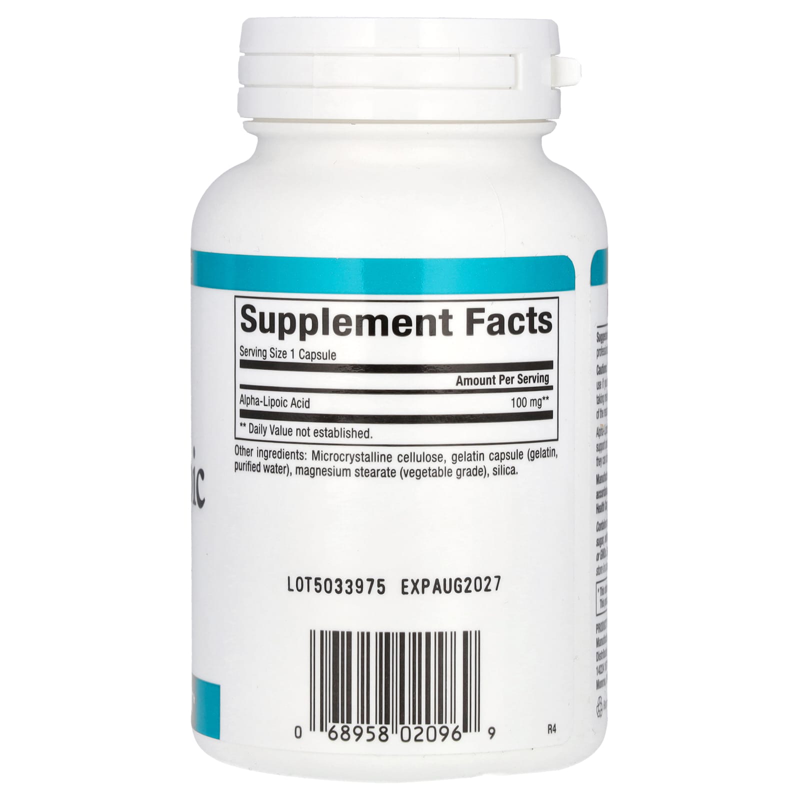 Альфа-липоевая кислота Natural Factors Alpha-Lipoic Acid, 100 мг, 120 капсул — фото 2