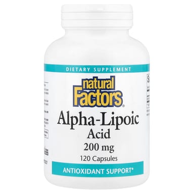 Альфа-липоевая кислота Natural Factors Alpha-Lipoic Acid, 200 мг, 120 капсул