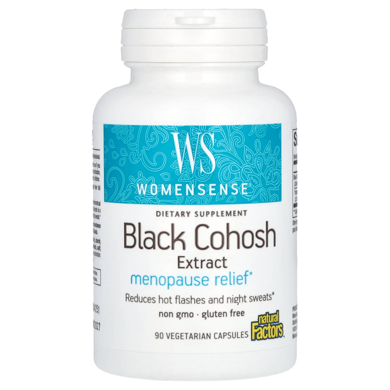 Корень клопогона Natural Factors WomenSense® Extract Menopause Relief, 90 растительных капсул