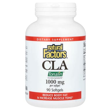 CLA Natural Factors, 1000 мг, 90 мягких капсул