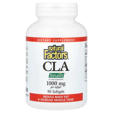 Фото товара: CLA Natural Factors, 1000 мг, 90 мягких капсул