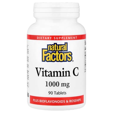Витамин C Natural Factors Plus Bioflavonoids & Rosehips, 90 таблеток