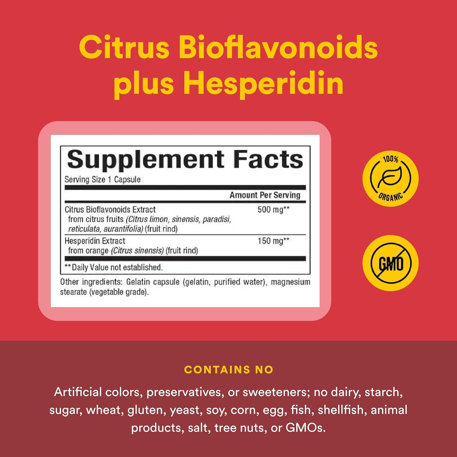 Цитрусовые биофлавоноиды с гесперидином Natural Factors, вкус Citrus Bioflavonoids Plus Hesperidin, 650 мг, 90 капсул — фото 3