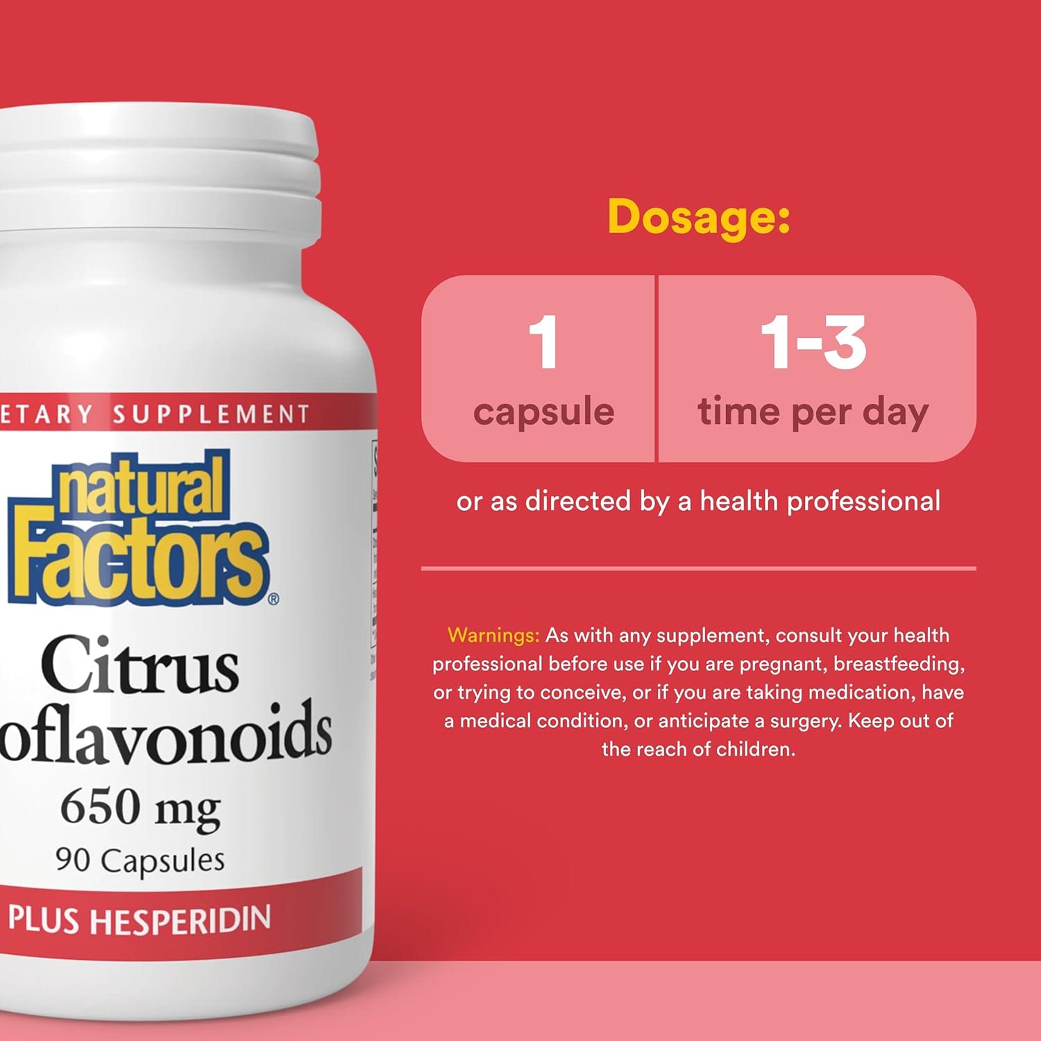 Цитрусовые биофлавоноиды с гесперидином Natural Factors, вкус Citrus Bioflavonoids Plus Hesperidin, 650 мг, 90 капсул — фото 4