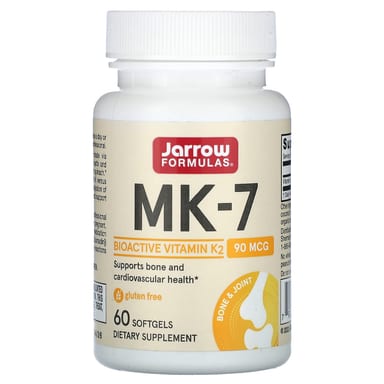 Витамин K2 MK-7 Jarrow Formulas MK-7, 90 мкг, 60 мягких капсул