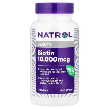 Фото товара: Биотин Natrol, 100 таблеток