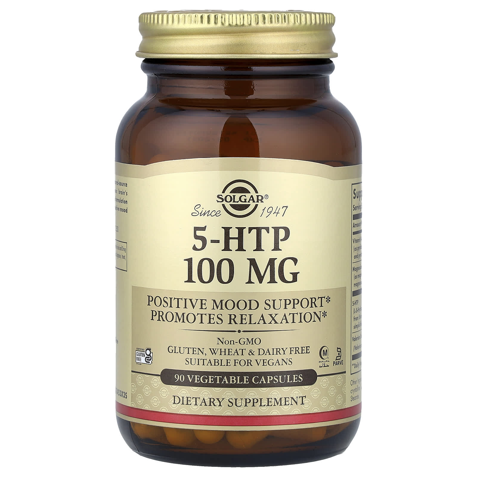 5-HTP Solgar 5-HTP, 90 растительных капсул