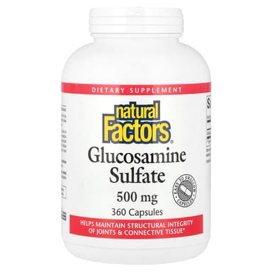 Глюкозамин Natural Factors Sulfate, 500 мг, 360 капсул