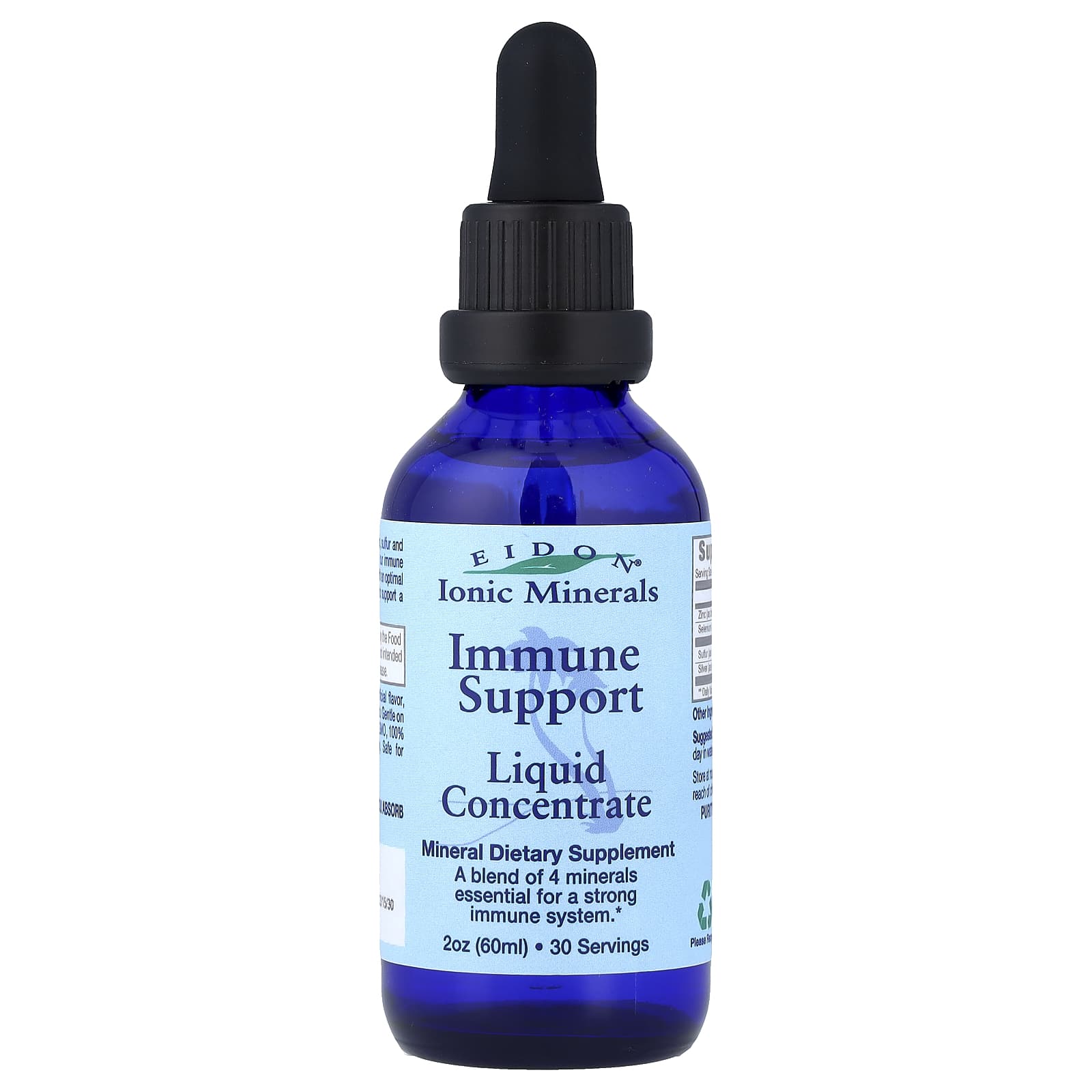 Поддержка иммунитета Eidon Ionic Minerals Immune Liquid Concentrate, 60 мл, 2 унций, жидкая форма
