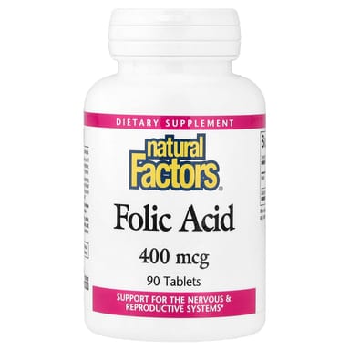 Фолиевая кислота Natural Factors, 90 таблеток