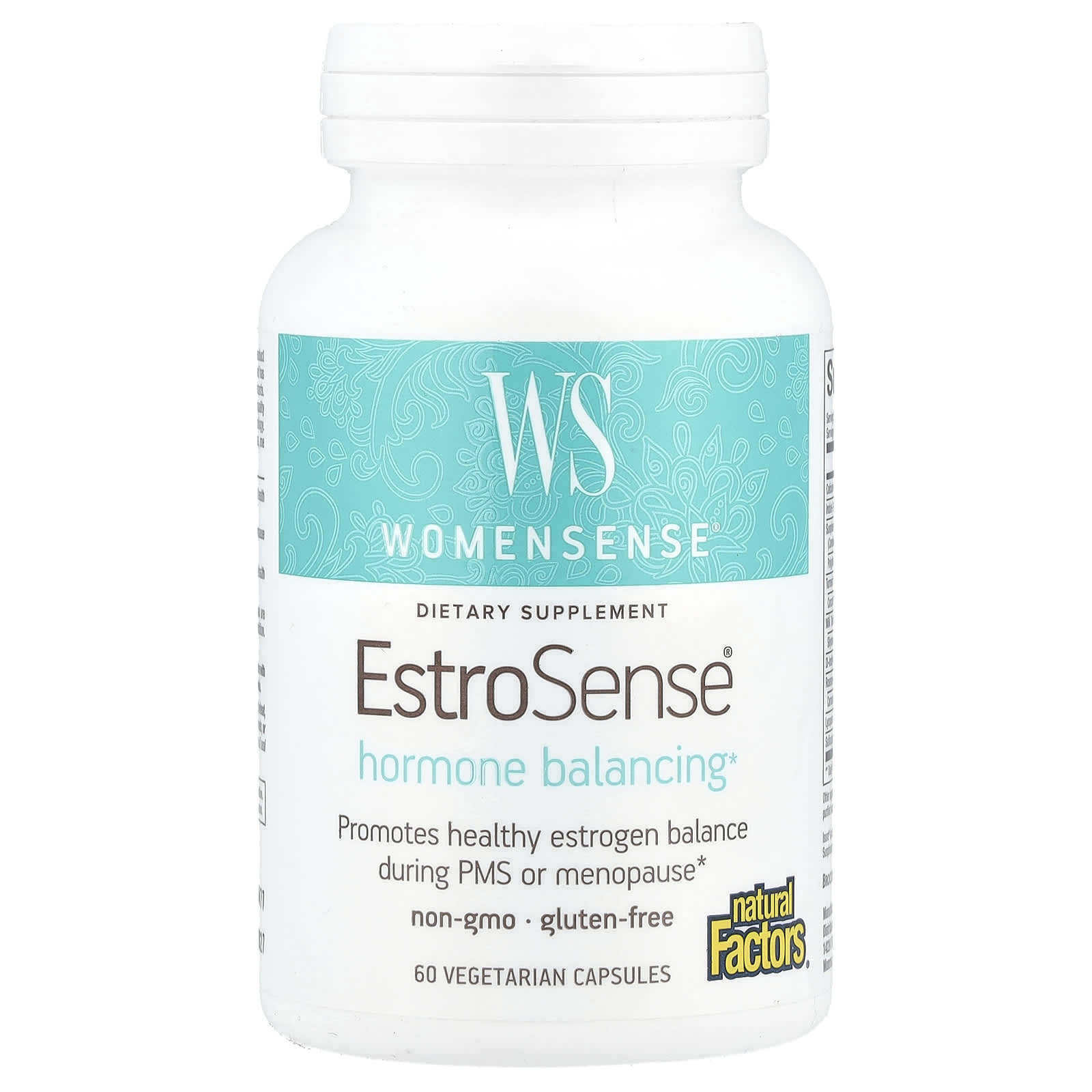 Комплекс WomenSense EstroSense для гормонального баланса Natural Factors WomenSense® EstroSense® Hormone Balancing, 60 растительных капсул