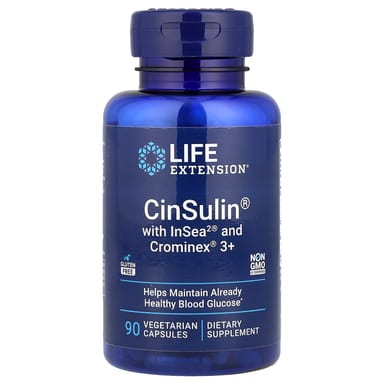 Комплекс CinSulin Life Extension® with InSea®2 and Crominex® 3+, 90 растительных капсул