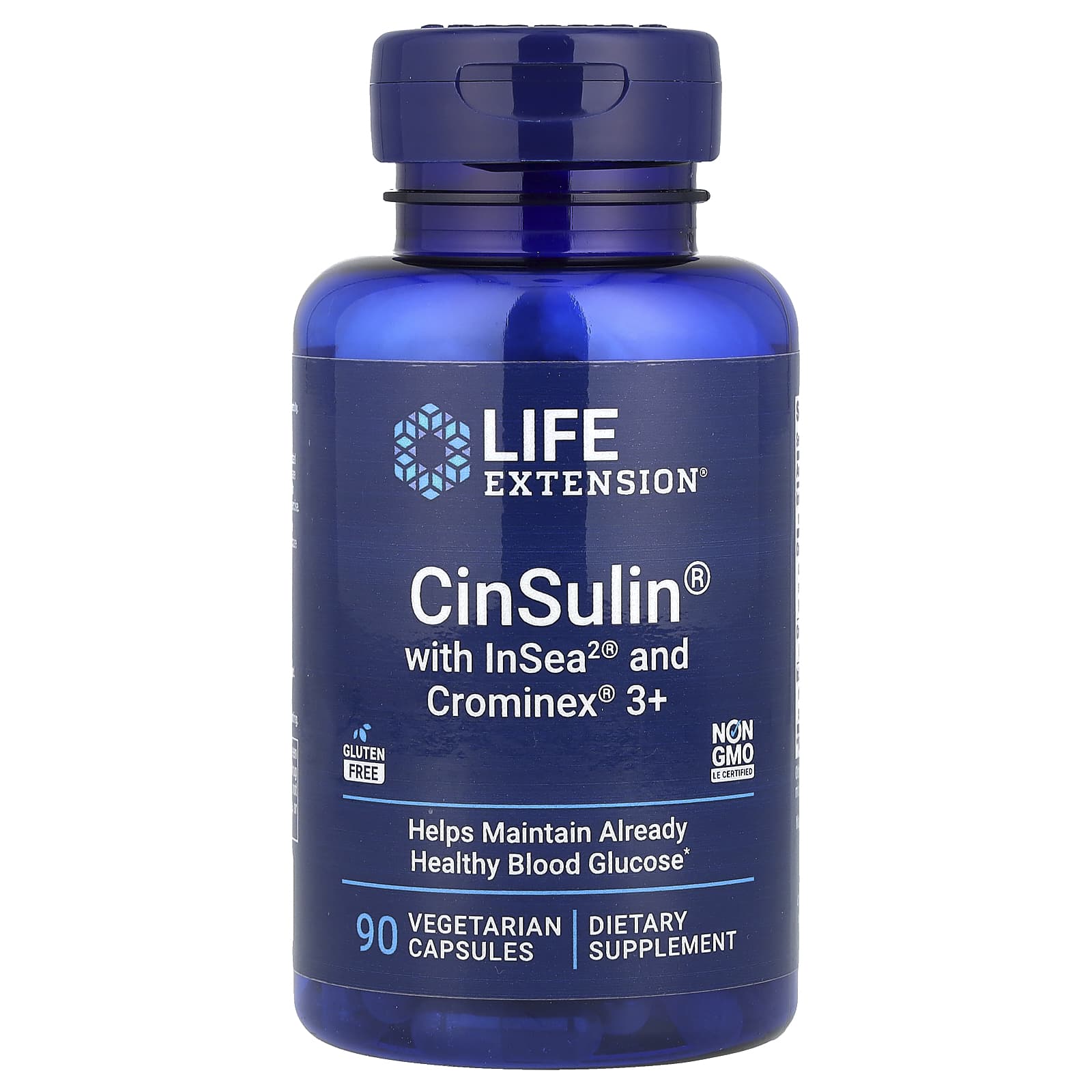 Комплекс CinSulin Life Extension® with InSea®2 and Crominex® 3+, 90 растительных капсул