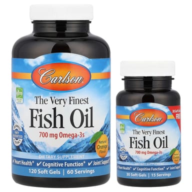 Рыбий жир Carlson The Very Finest Natural Orange, 150 мягких капсул