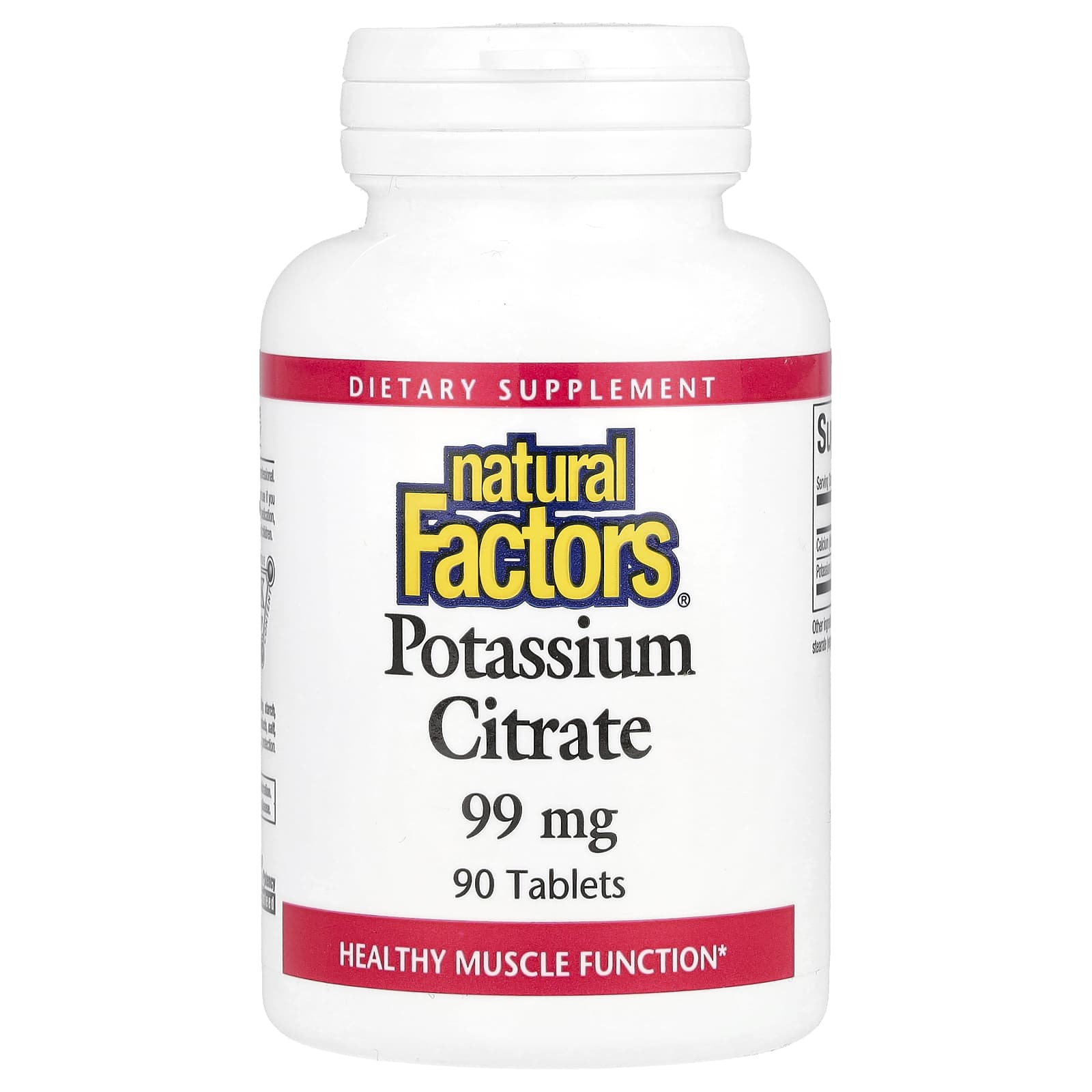 Цитрат калия Natural Factors, 99 мг, 90 таблеток