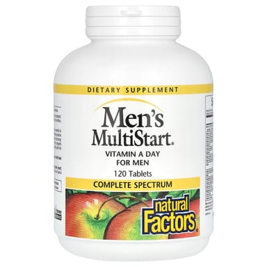 Витамин A Natural Factors Men's MultiStart Day for Men, 120 таблеток