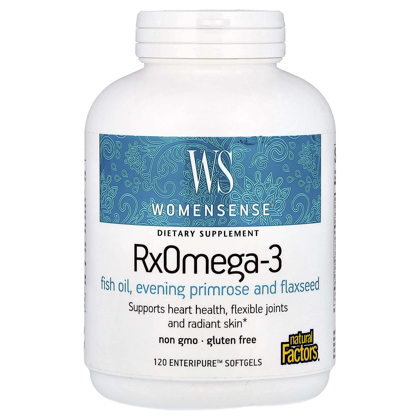 Омега-3 RxOmega Natural Factors WomenSense® RxOmega-3 120 Enteripure™, мягкие капсулы