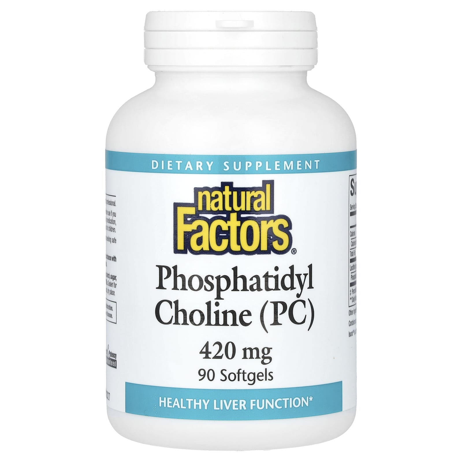 Холин Natural Factors Phosphatidyl (PC), 420 мг, 90 мягких капсул