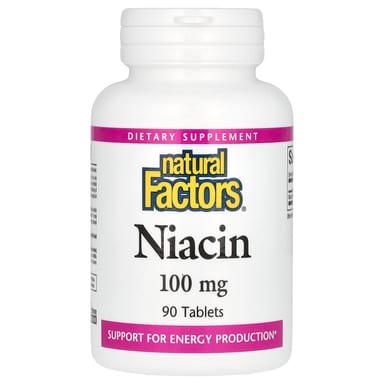 Ниацин Natural Factors, 100 мг, 90 таблеток