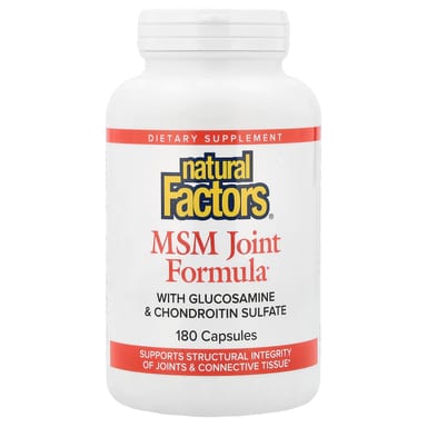 Хондроитин сульфат Natural Factors MSM Joint Formula with Glucosamine &, 180 капсул