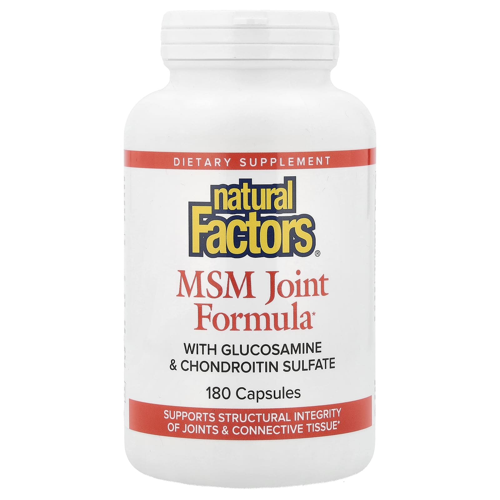 Хондроитин сульфат Natural Factors MSM Joint Formula with Glucosamine &, 180 капсул