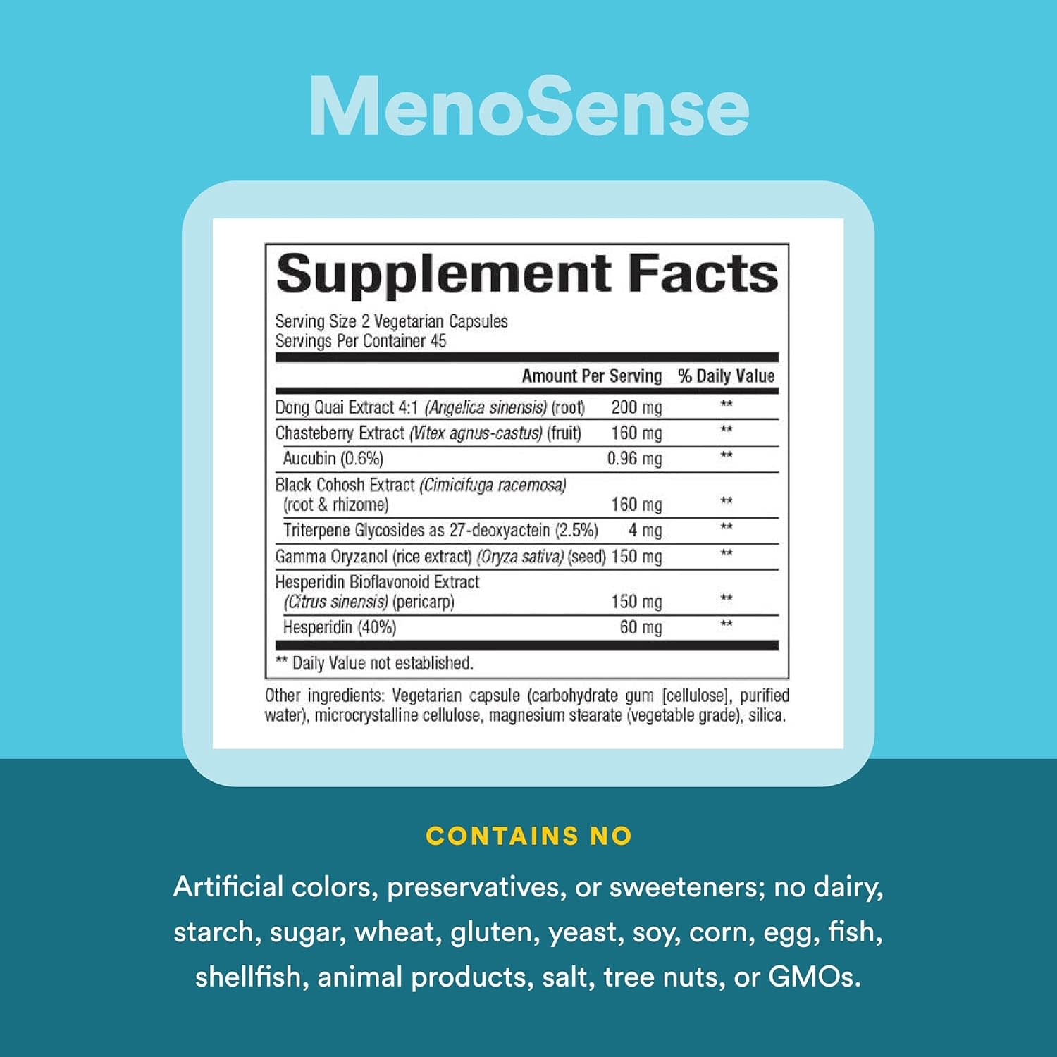 Комплекс Natural Factors WomenSense® MenoSense® Menopause, 90 растительных капсул — фото 3