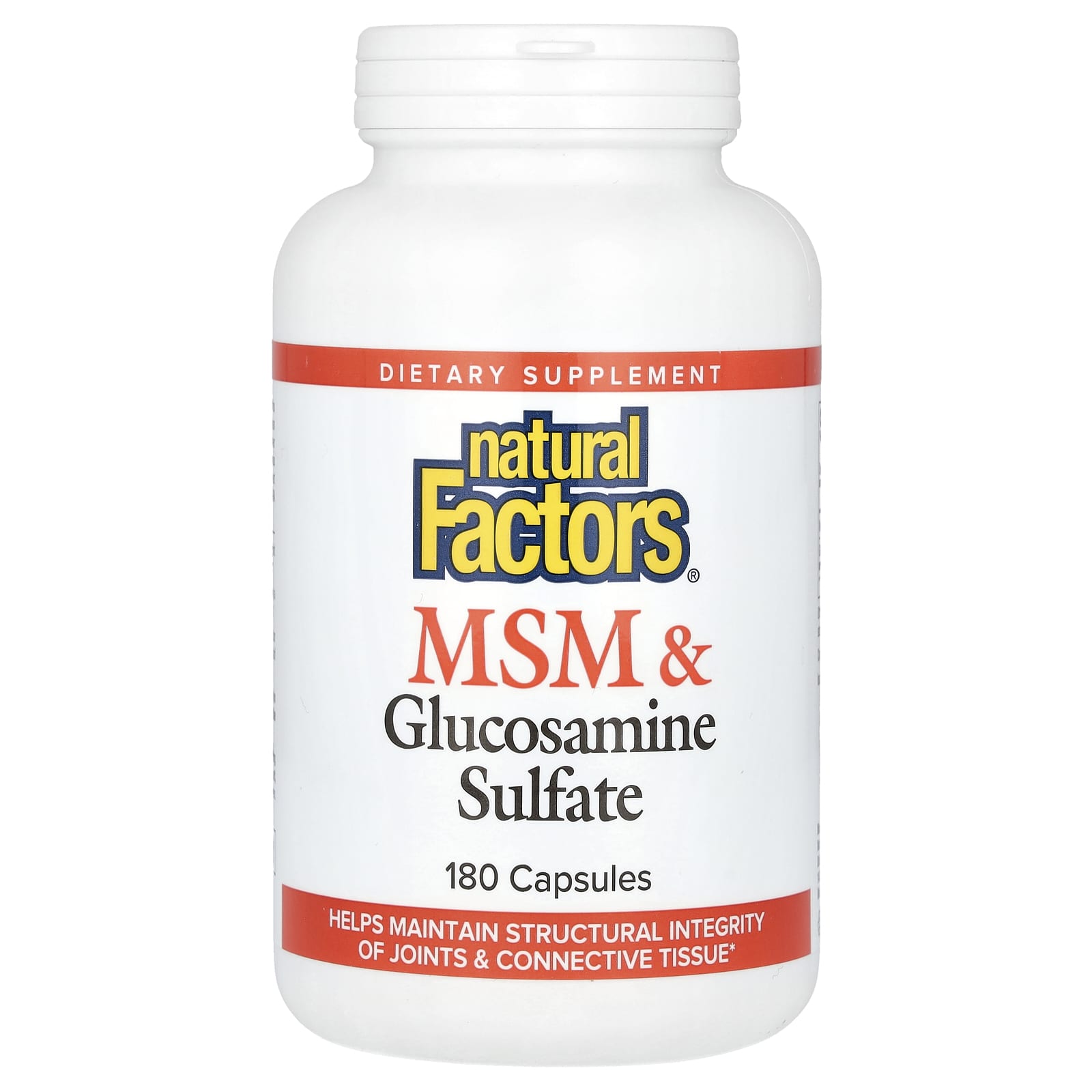 Глюкозамин Natural Factors MSM & Sulfate, 180 капсул