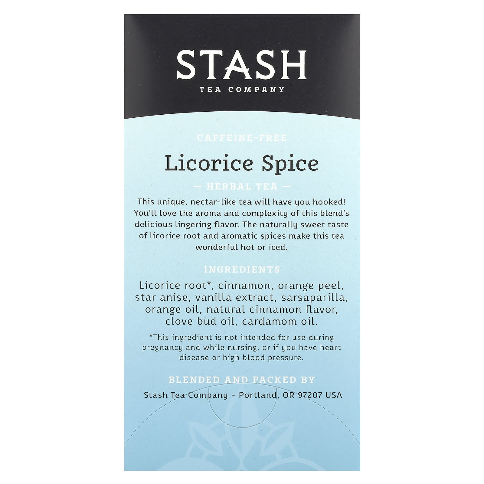 Чай Stash Tea Herbal Licorice Spice Caffeine Free, оттенок 20 Tea Bags, 36 г, чайные пакетики — фото 2