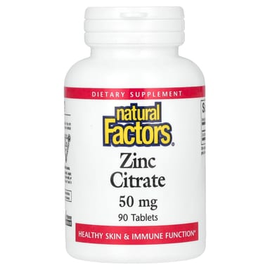Цинк цитрат Natural Factors, 50 мг, 90 таблеток