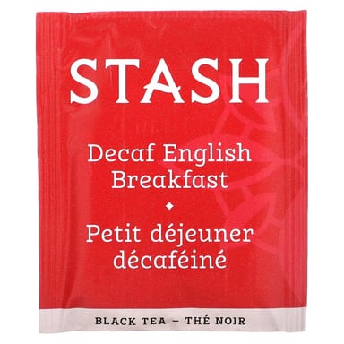 Чай Stash Tea Black Decaf English Breakfast, оттенок 18 Tea Bags, 36 г, чайные пакетики
