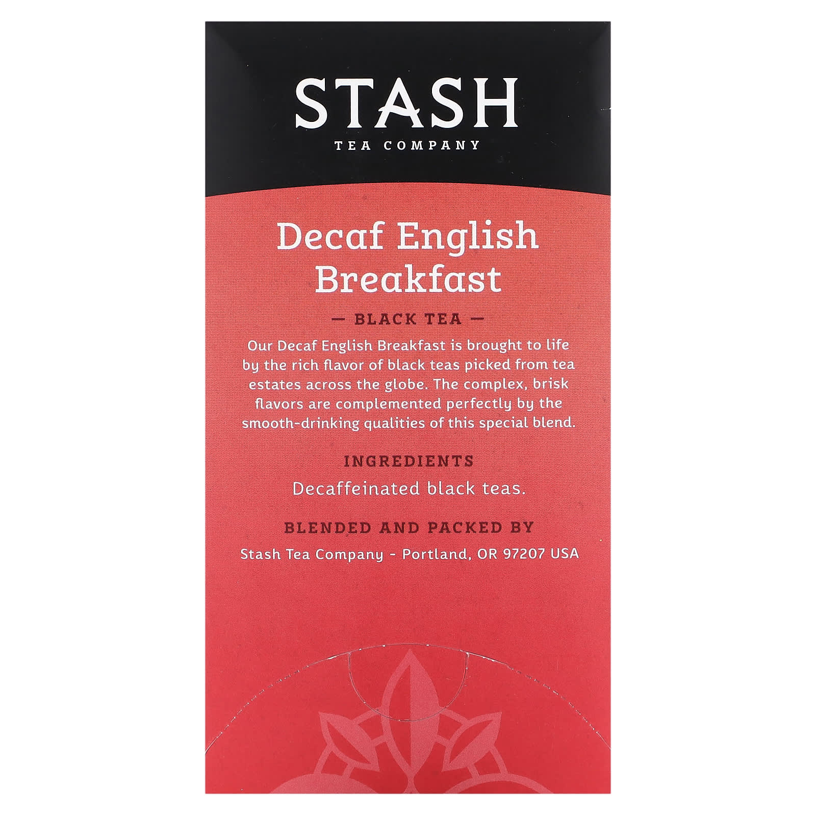 Чай Stash Tea Black Decaf English Breakfast, оттенок 18 Tea Bags, 36 г, чайные пакетики — фото 3