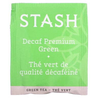 Чай Stash Tea Green Decaf Premium Green, оттенок 18 Tea Bags, 33 г, чайные пакетики