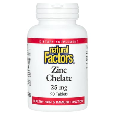 Цинк Natural Factors Chelate, 25 мг, 90 таблеток