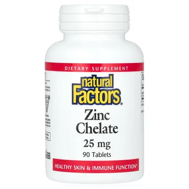 Фото товара: Цинк Natural Factors Chelate, 25 мг, 90 таблеток