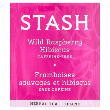 Чай Stash Tea Herbal Wild Raspberry Hibiscus Caffeine-Free, оттенок 20 Tea Bags, 38 г, чайные пакетики