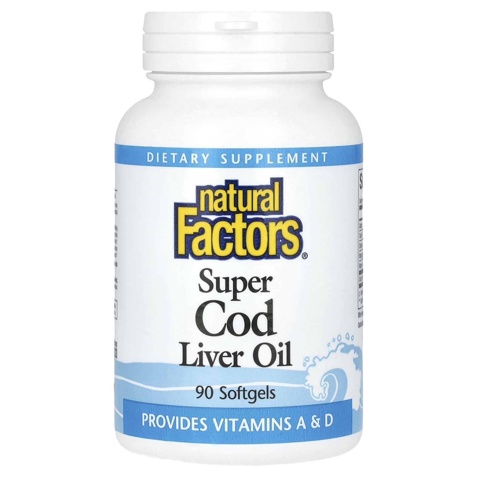 Масло печени трески Natural Factors Super, 90 мягких капсул
