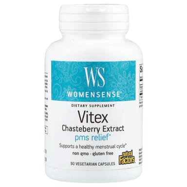 Витекс Natural Factors WomenSense®, вкус Vitex Chasteberry Extract, 80 мг, 90 растительных капсул