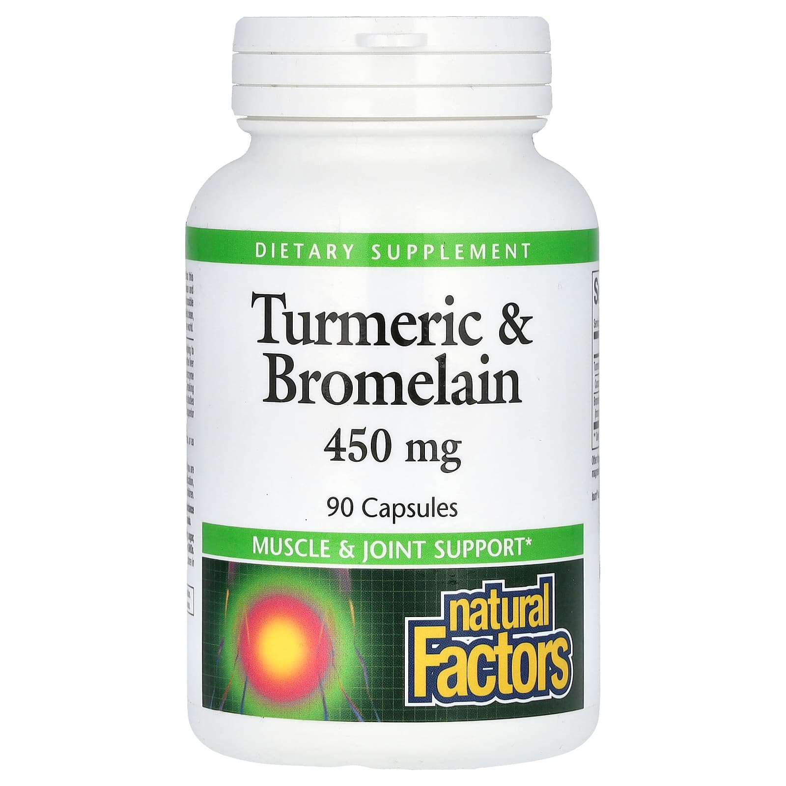 Бромелайн Natural Factors Turmeric &, 450 мг, 90 капсул