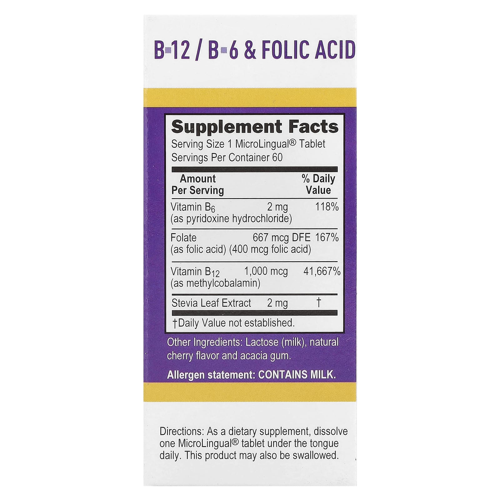 Метил B12 Superior Source B-12 B-6 & Folic Acid, 60 быстрорастворимых таблеток MicroLingual — фото 3