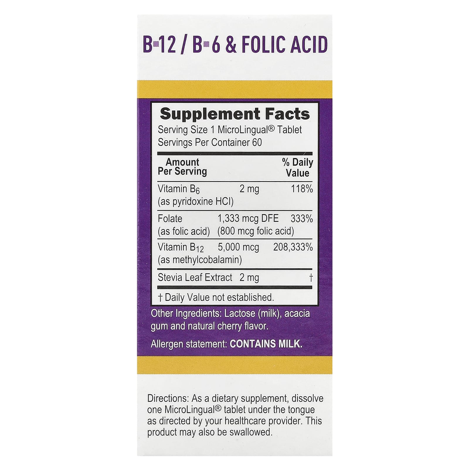 Метил B12 Superior Source B-12 B-6 & Folic Acid, 60 быстрорастворимых таблеток MicroLingual — фото 3