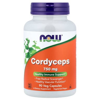 Кордицепс NOW Foods, 750 мг, 90 растительных капсул